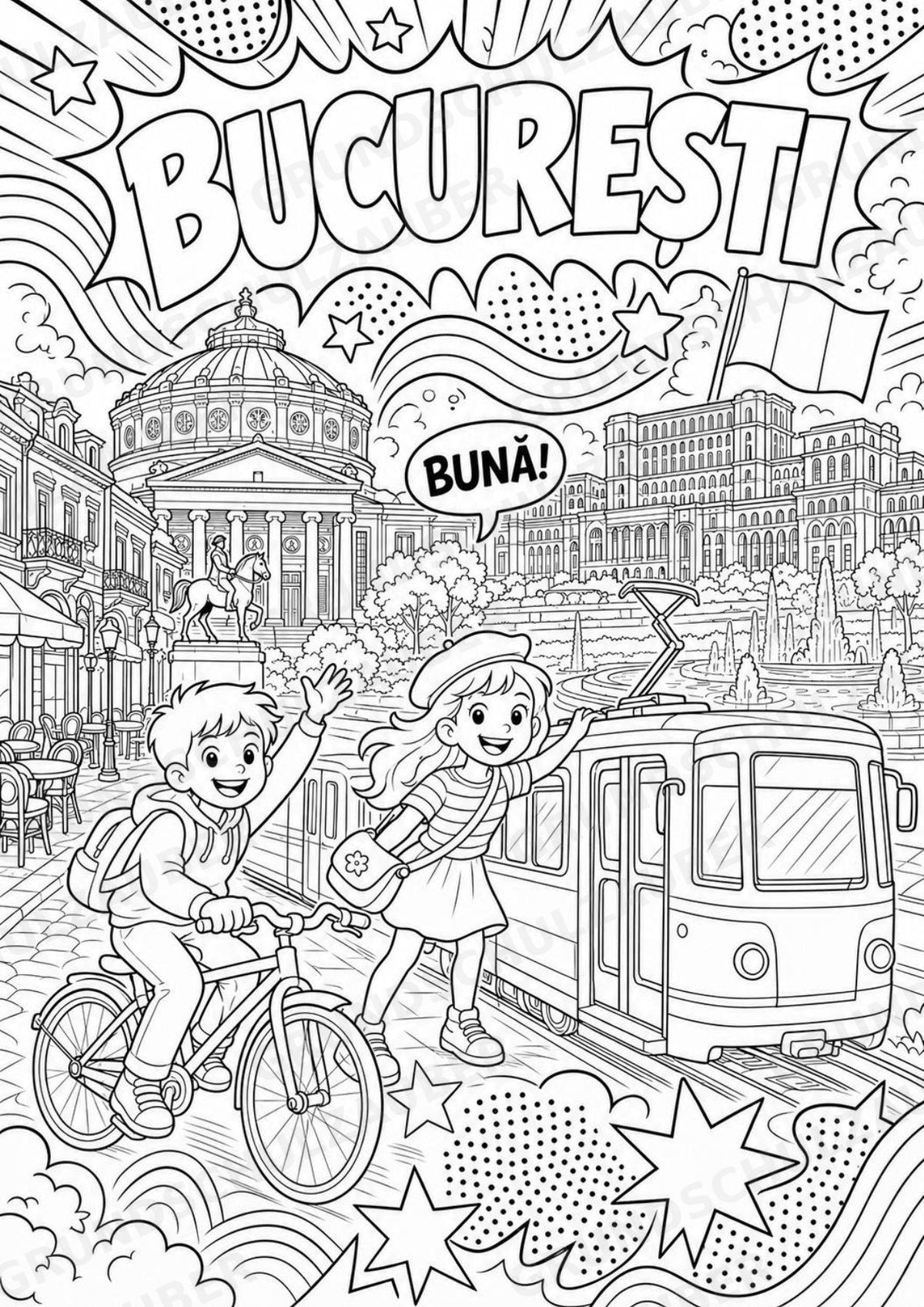 Rumänien POP Art Ausmalbilder 15 Malvorlagen – Materialseite 2