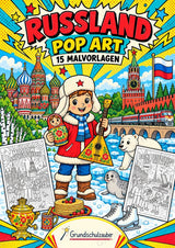 Russland POP Art Ausmalbilder 15 Malvorlagen – Cover