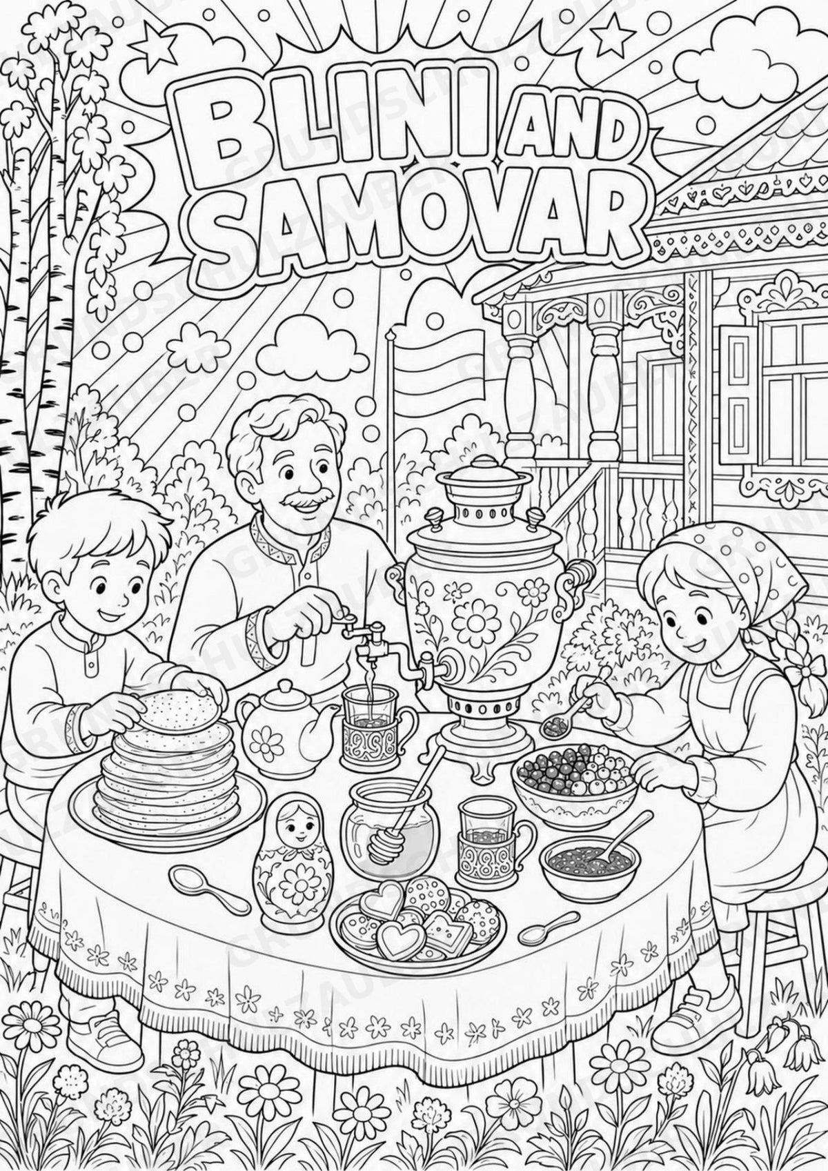 Russland POP Art Ausmalbilder 15 Malvorlagen – Materialseite 14