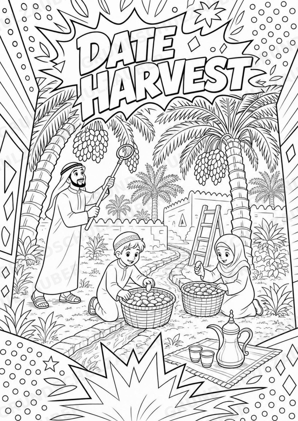 Saudi Arabien POP Art Ausmalbilder 15 Malvorlagen – Materialseite 10