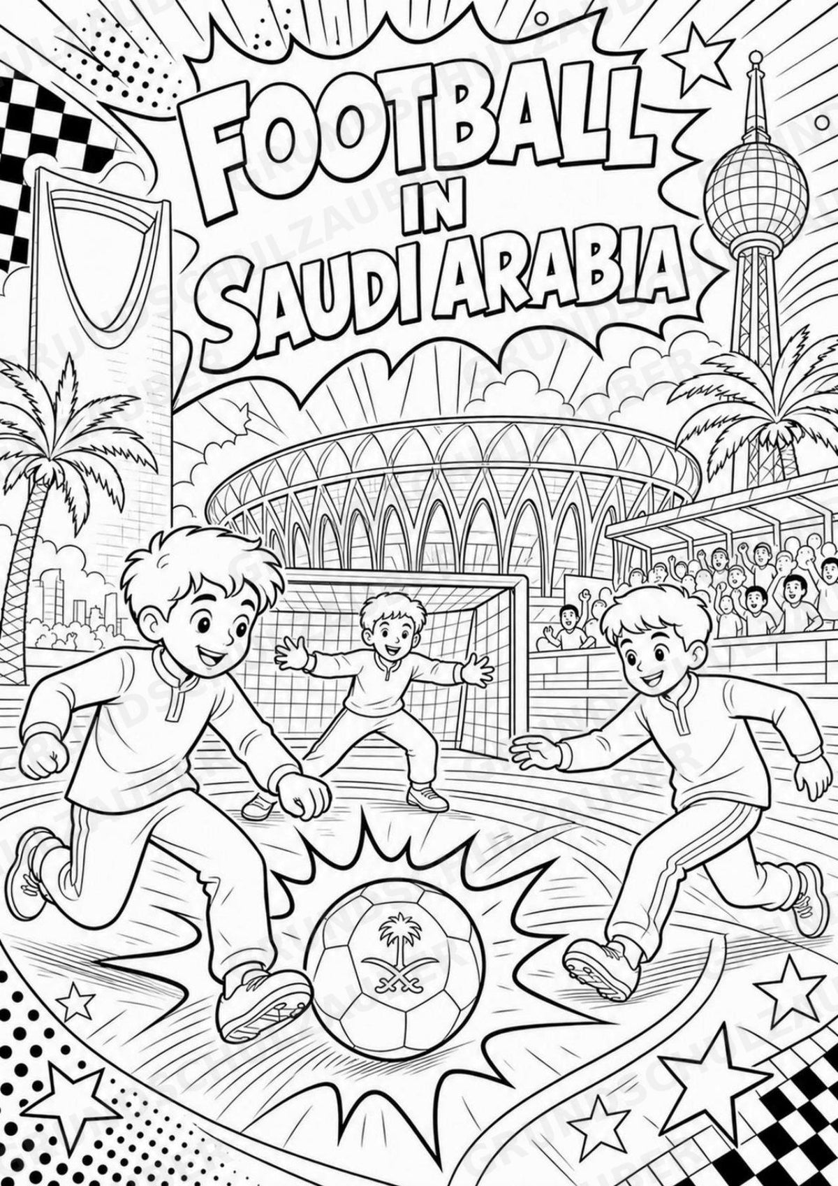 Saudi Arabien POP Art Ausmalbilder 15 Malvorlagen – Materialseite 16
