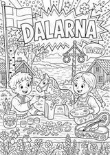 Schweden POP Art Ausmalbilder 15 Malvorlagen – Materialseite 6