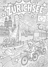 Schweiz POP Art Ausmalbilder 15 Malvorlagen – Materialseite 3