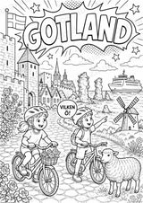 Schweden POP Art Ausmalbilder 15 Malvorlagen – Materialseite 10