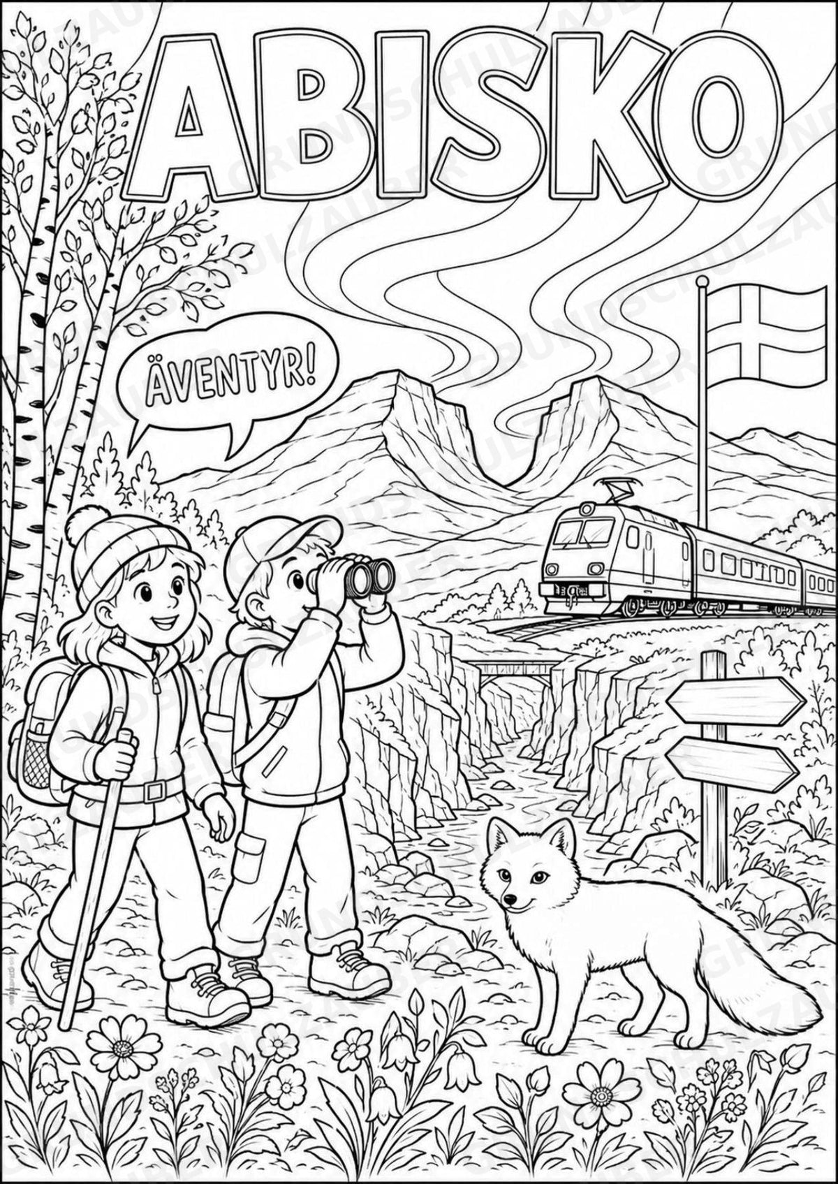 Schweden POP Art Ausmalbilder 15 Malvorlagen – Materialseite 12