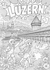 Schweiz POP Art Ausmalbilder 15 Malvorlagen – Materialseite 8