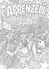 Schweiz POP Art Ausmalbilder 15 Malvorlagen – Materialseite 9