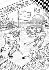 Schweden POP Art Ausmalbilder 15 Malvorlagen – Materialseite 14
