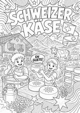Schweiz POP Art Ausmalbilder 15 Malvorlagen – Materialseite 10