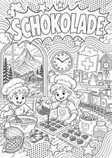 Schweiz POP Art Ausmalbilder 15 Malvorlagen – Materialseite 11