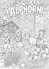 Schweiz POP Art Ausmalbilder 15 Malvorlagen – Materialseite 12