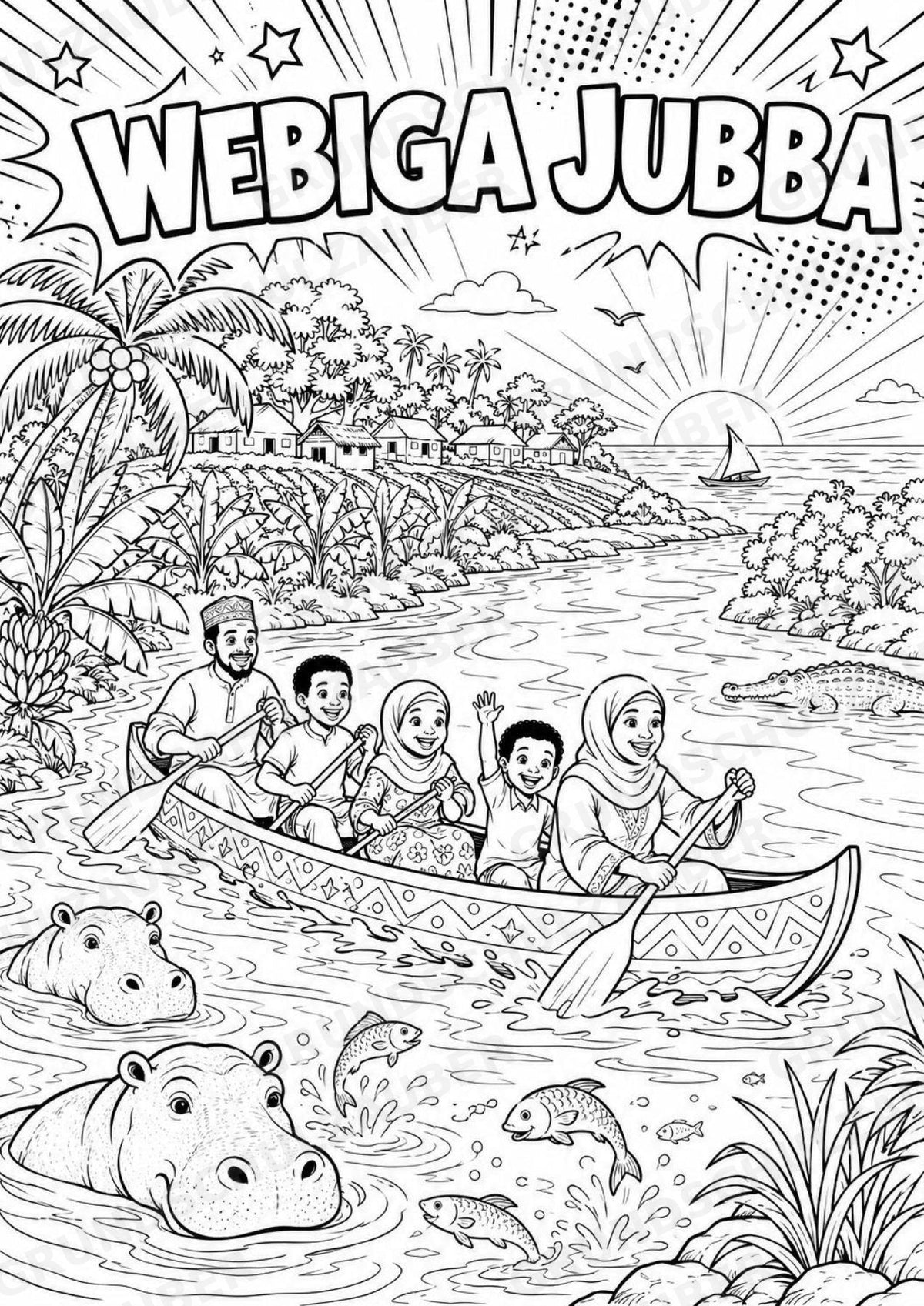 Somalia POP Art Ausmalbilder 15 Malvorlagen – Materialseite 6