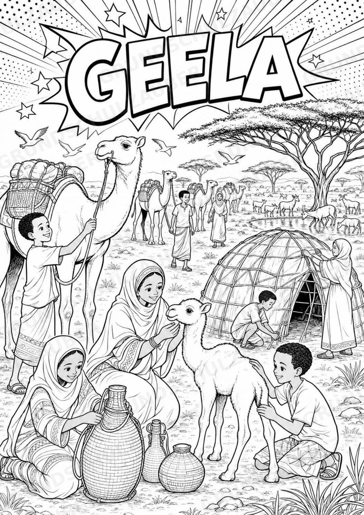 Somalia POP Art Ausmalbilder 15 Malvorlagen – Materialseite 9