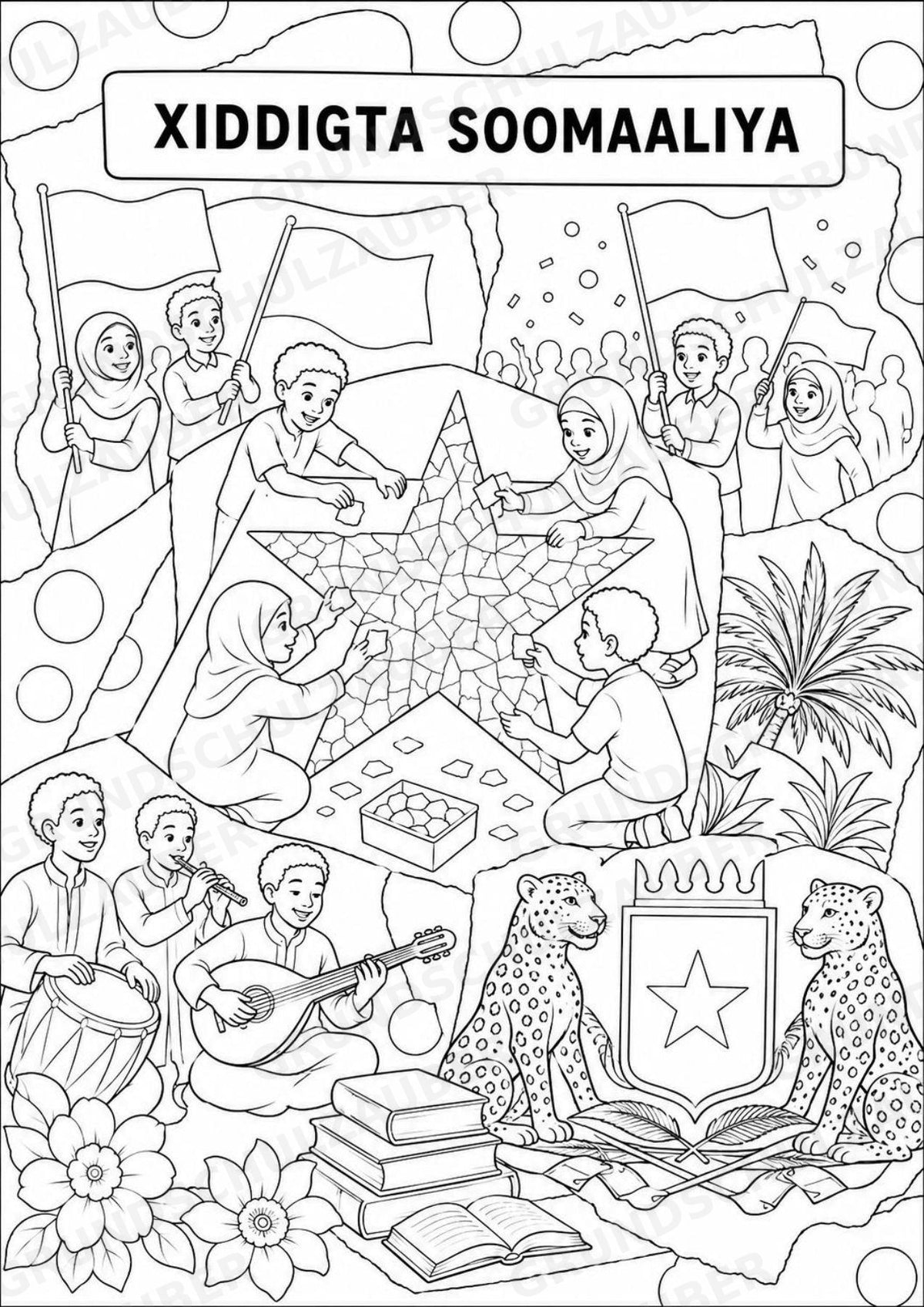 Somalia POP Art Ausmalbilder 15 Malvorlagen – Materialseite 16