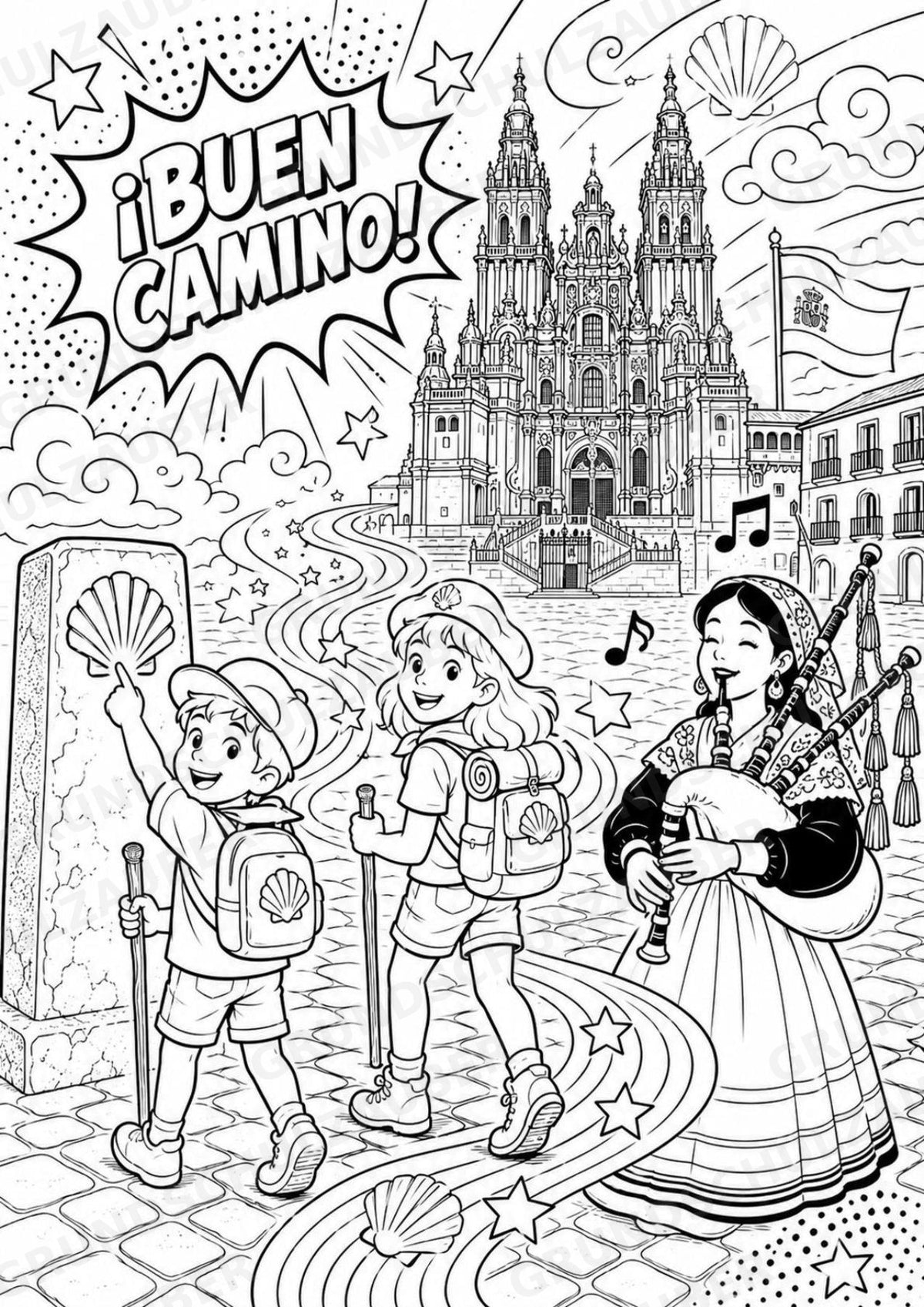 Spanien POP Art Ausmalbilder 15 Malvorlagen – Materialseite 8