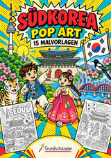 Südkorea POP Art Ausmalbilder 15 Malvorlagen – Cover