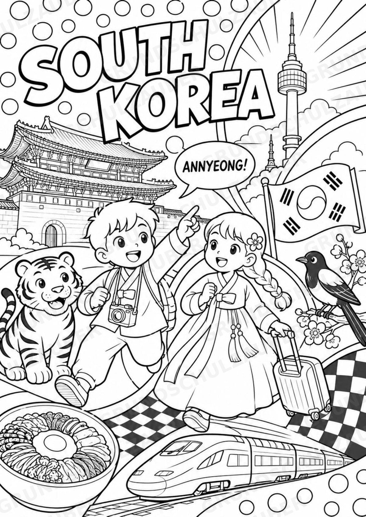 Südkorea POP Art Ausmalbilder 15 Malvorlagen – Materialseite 2