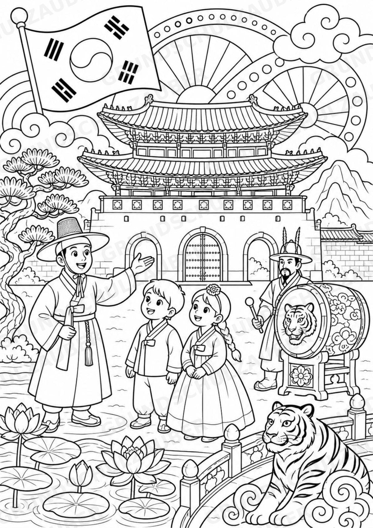Südkorea POP Art Ausmalbilder 15 Malvorlagen – Materialseite 4
