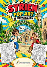 Syrien POP Art Ausmalbilder 15 Malvorlagen – Cover