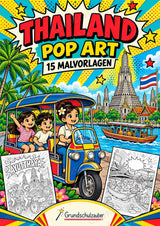 Thailand POP Art Ausmalbilder 15 Malvorlagen – Cover
