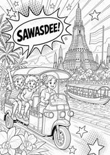 Thailand POP Art Ausmalbilder 15 Malvorlagen – Materialseite 2