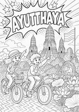 Thailand POP Art Ausmalbilder 15 Malvorlagen – Materialseite 3