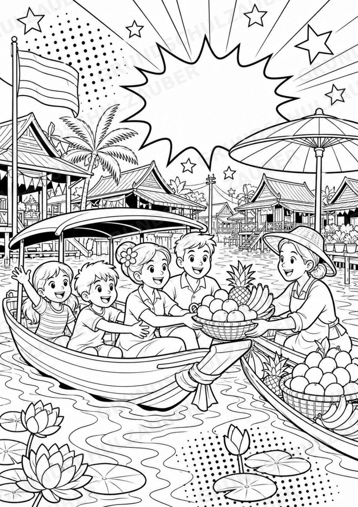 Thailand POP Art Ausmalbilder 15 Malvorlagen – Materialseite 4