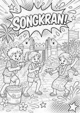 Thailand POP Art Ausmalbilder 15 Malvorlagen – Materialseite 5