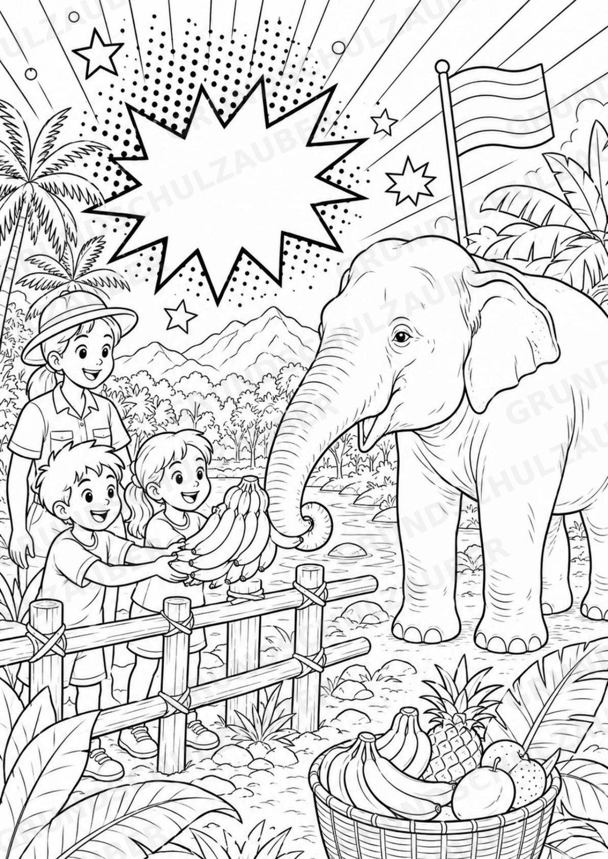 Thailand POP Art Ausmalbilder 15 Malvorlagen – Materialseite 10