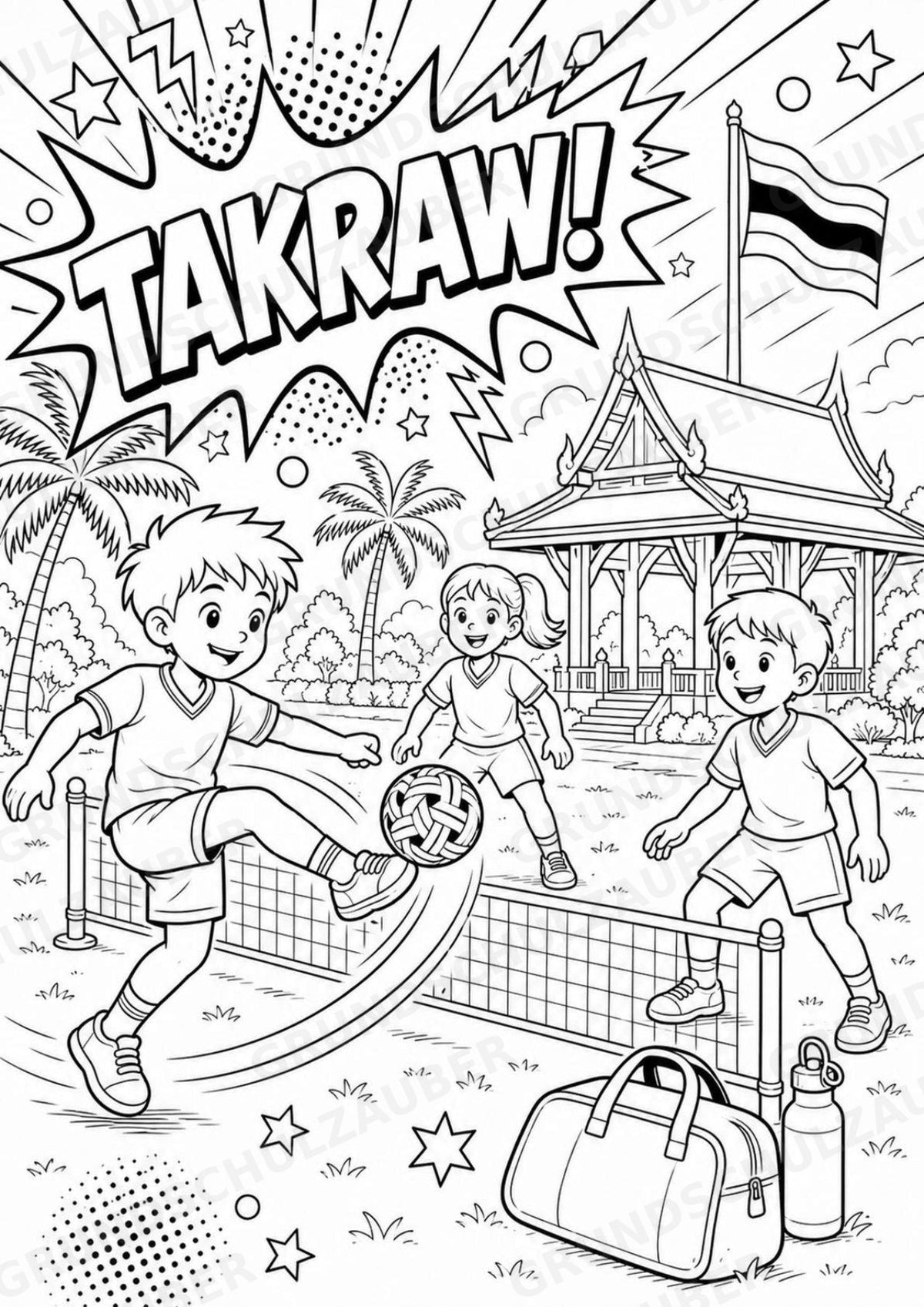 Thailand POP Art Ausmalbilder 15 Malvorlagen – Materialseite 15