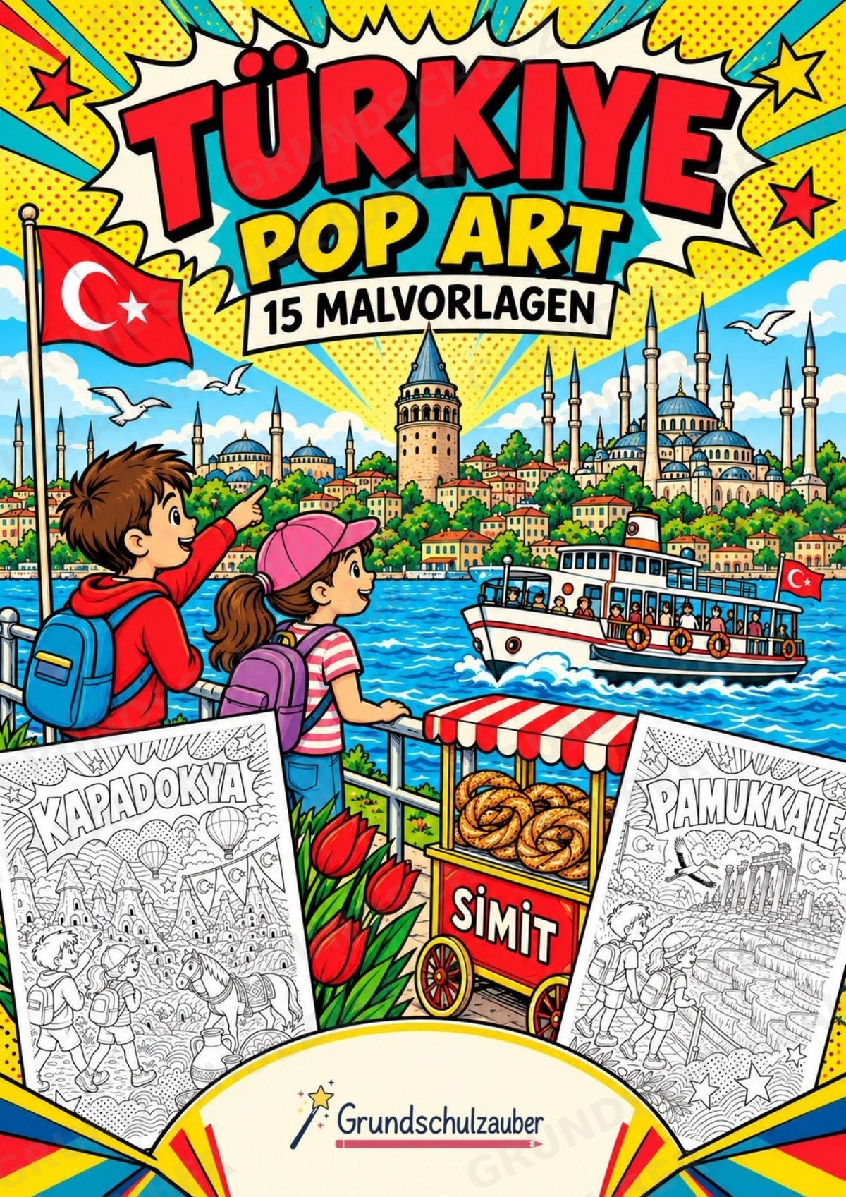 Türkei POP Art Ausmalbilder 15 Malvorlagen – Cover
