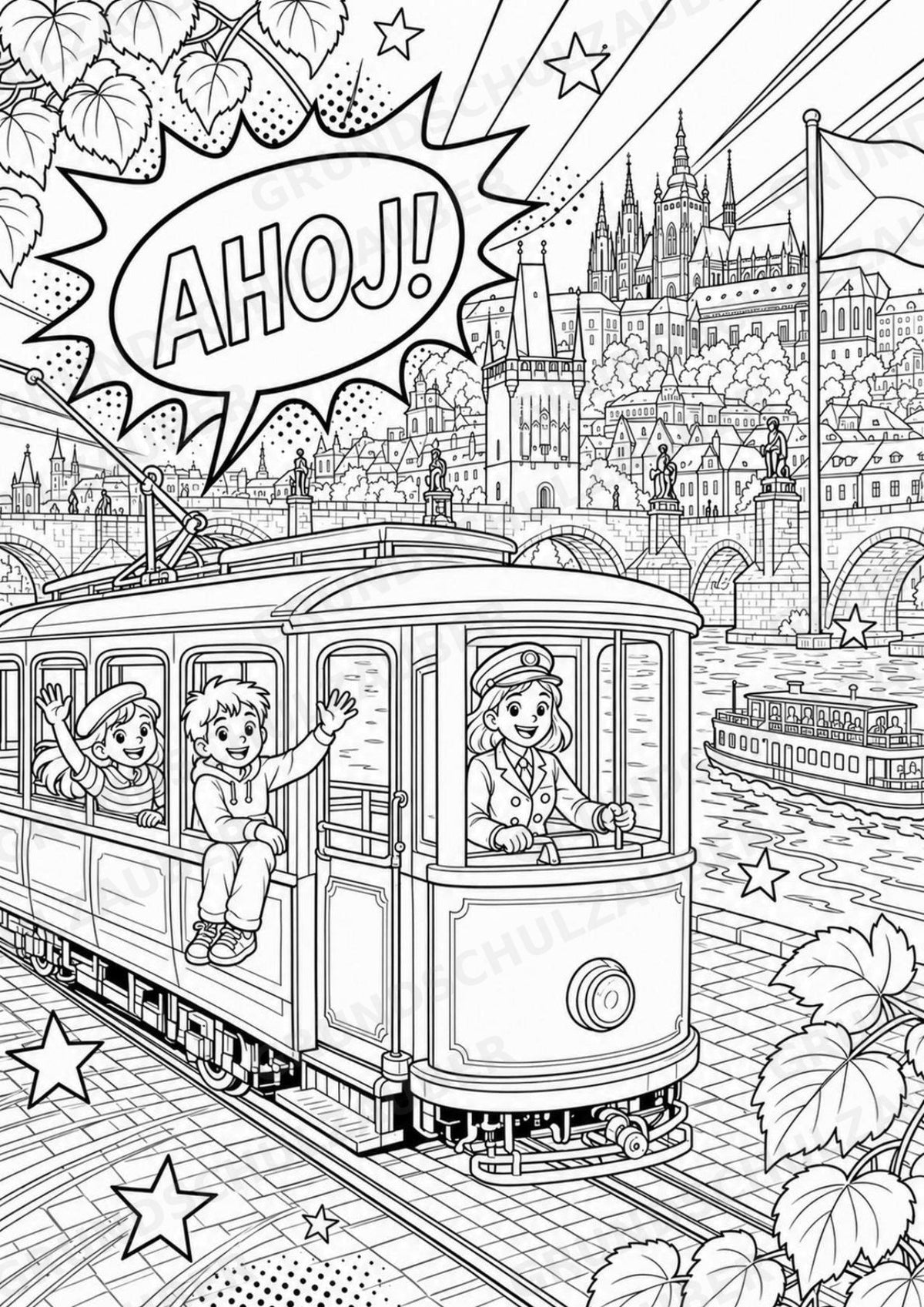 Tschechien POP Art Ausmalbilder 15 Malvorlagen – Materialseite 2