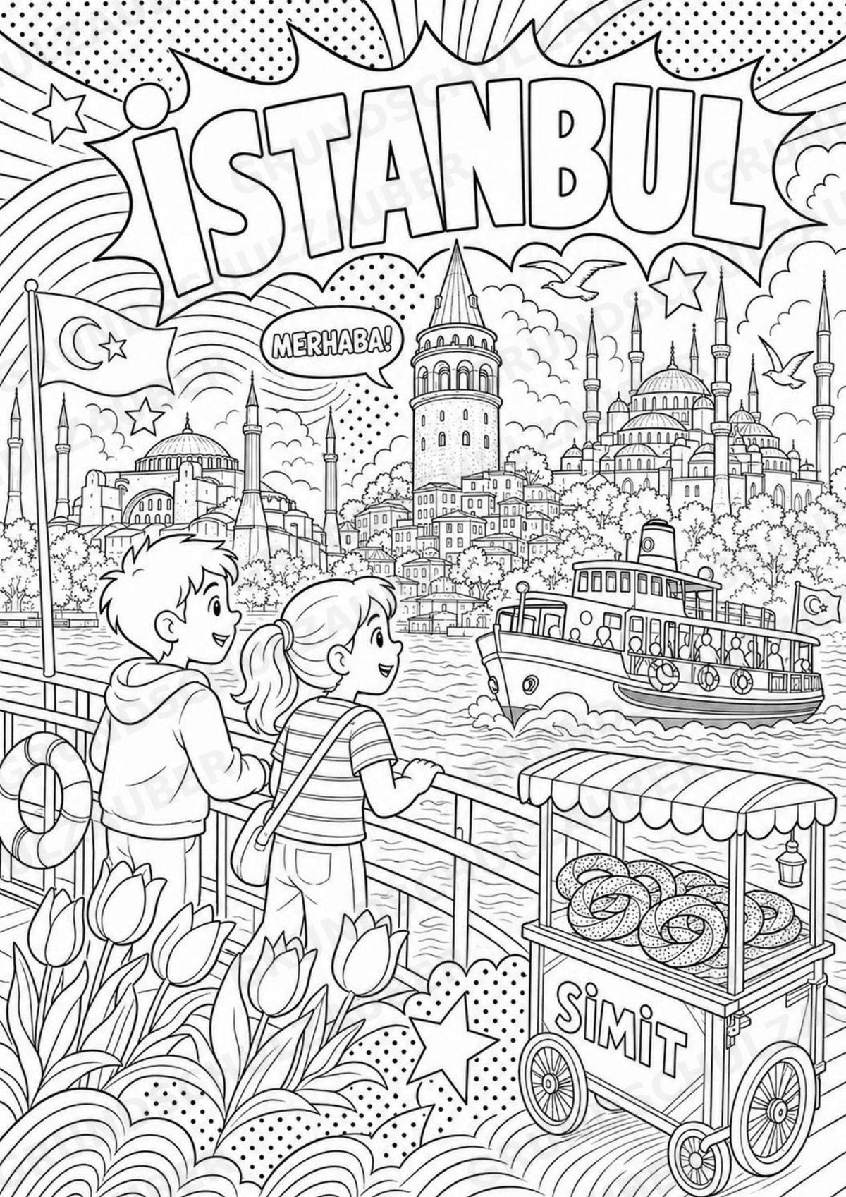 Türkei POP Art Ausmalbilder 15 Malvorlagen – Materialseite 2