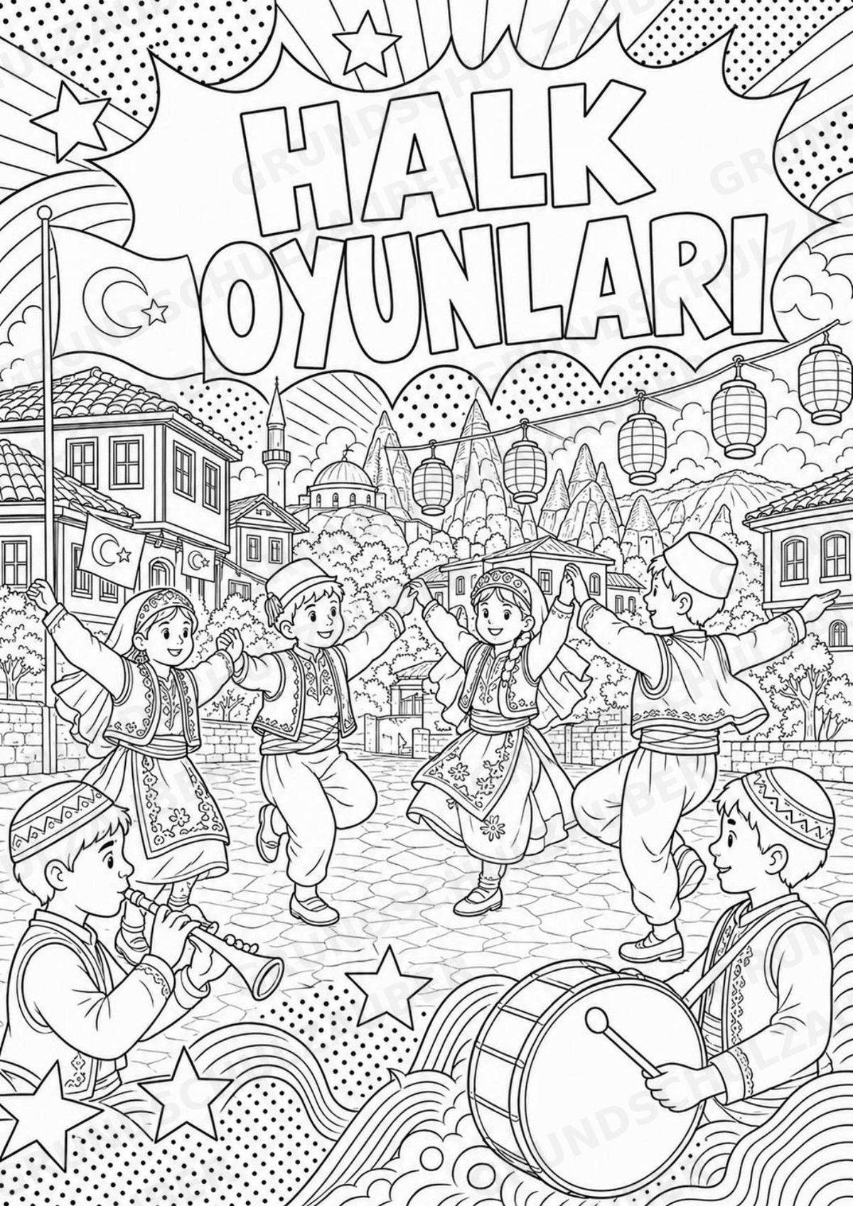 Türkei POP Art Ausmalbilder 15 Malvorlagen – Materialseite 11