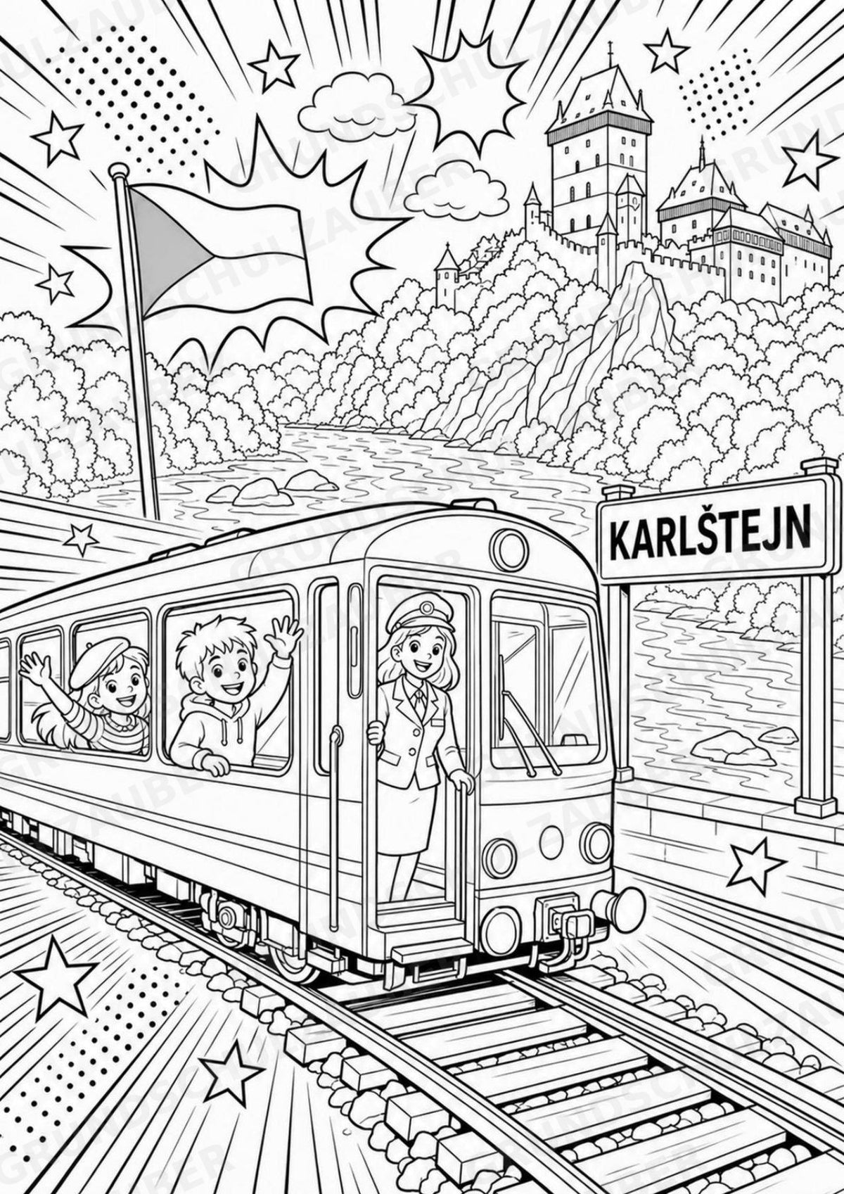 Tschechien POP Art Ausmalbilder 15 Malvorlagen – Materialseite 16