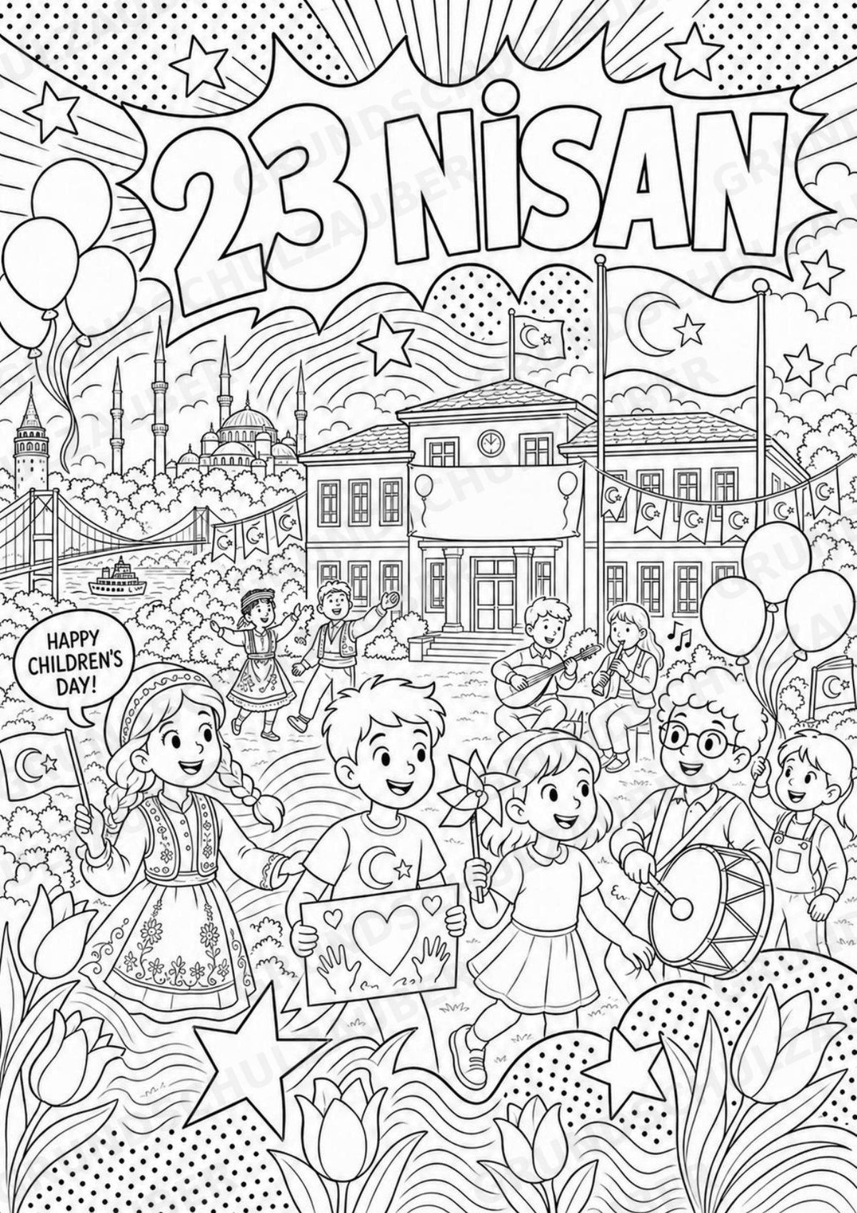 Türkei POP Art Ausmalbilder 15 Malvorlagen – Materialseite 16