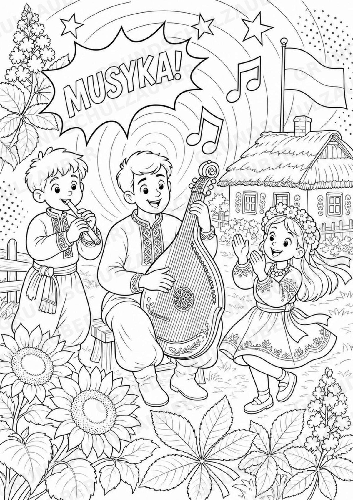 Ukraine POP Art Ausmalbilder 15 Malvorlagen – Materialseite 11