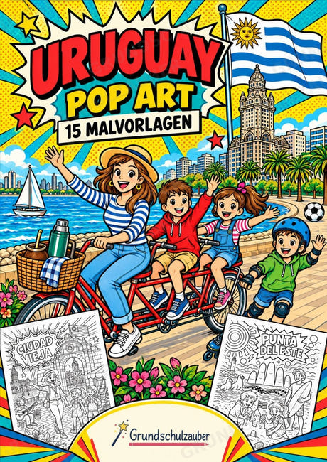 Uruguay POP Art Ausmalbilder 15 Malvorlagen – Cover