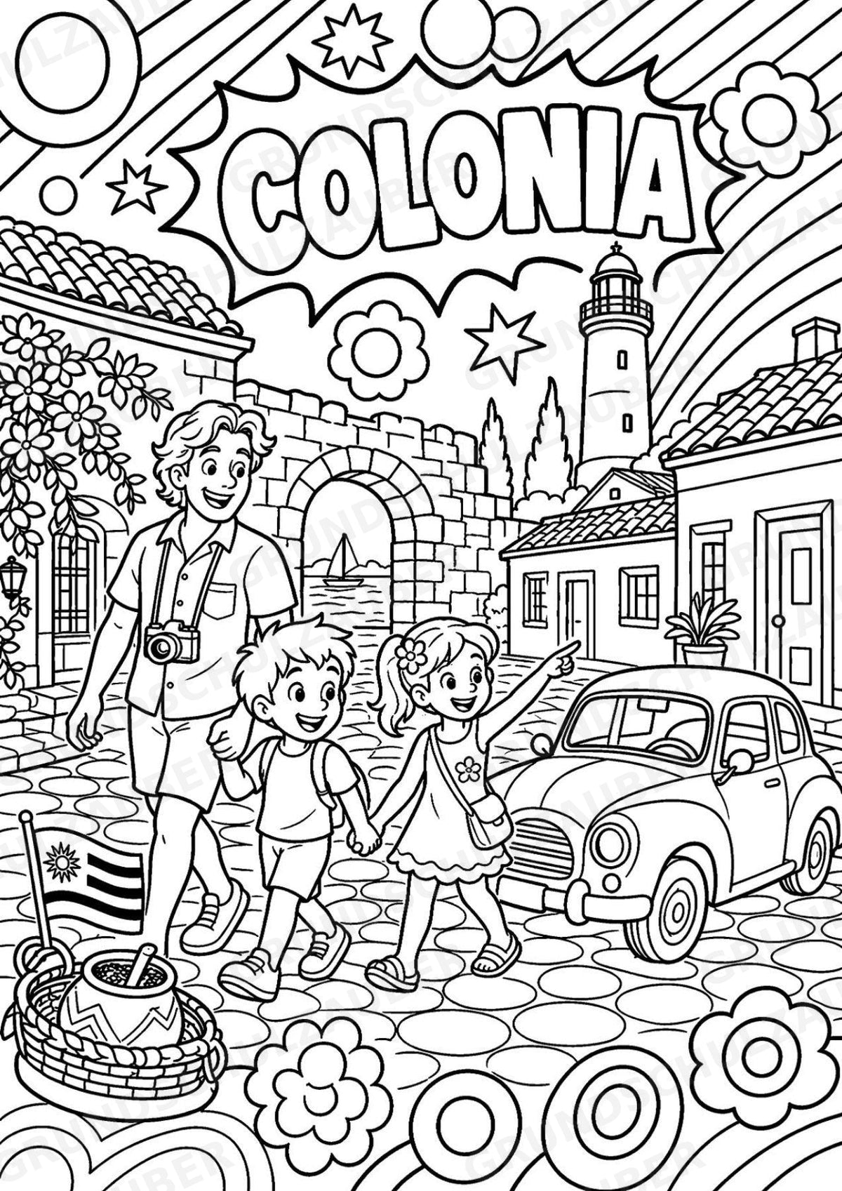Uruguay POP Art Ausmalbilder 15 Malvorlagen – Materialseite 5