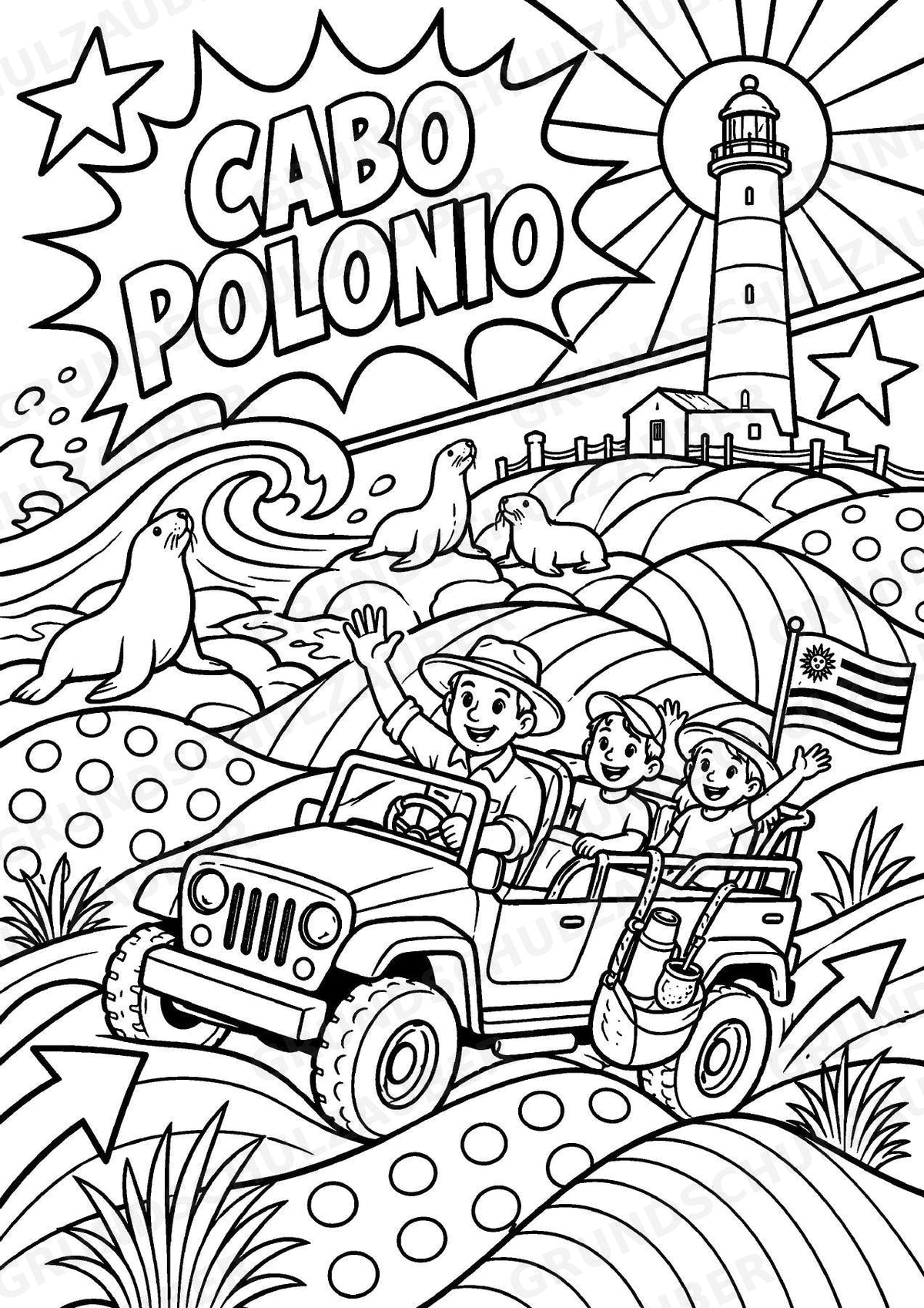 Uruguay POP Art Ausmalbilder 15 Malvorlagen – Materialseite 6