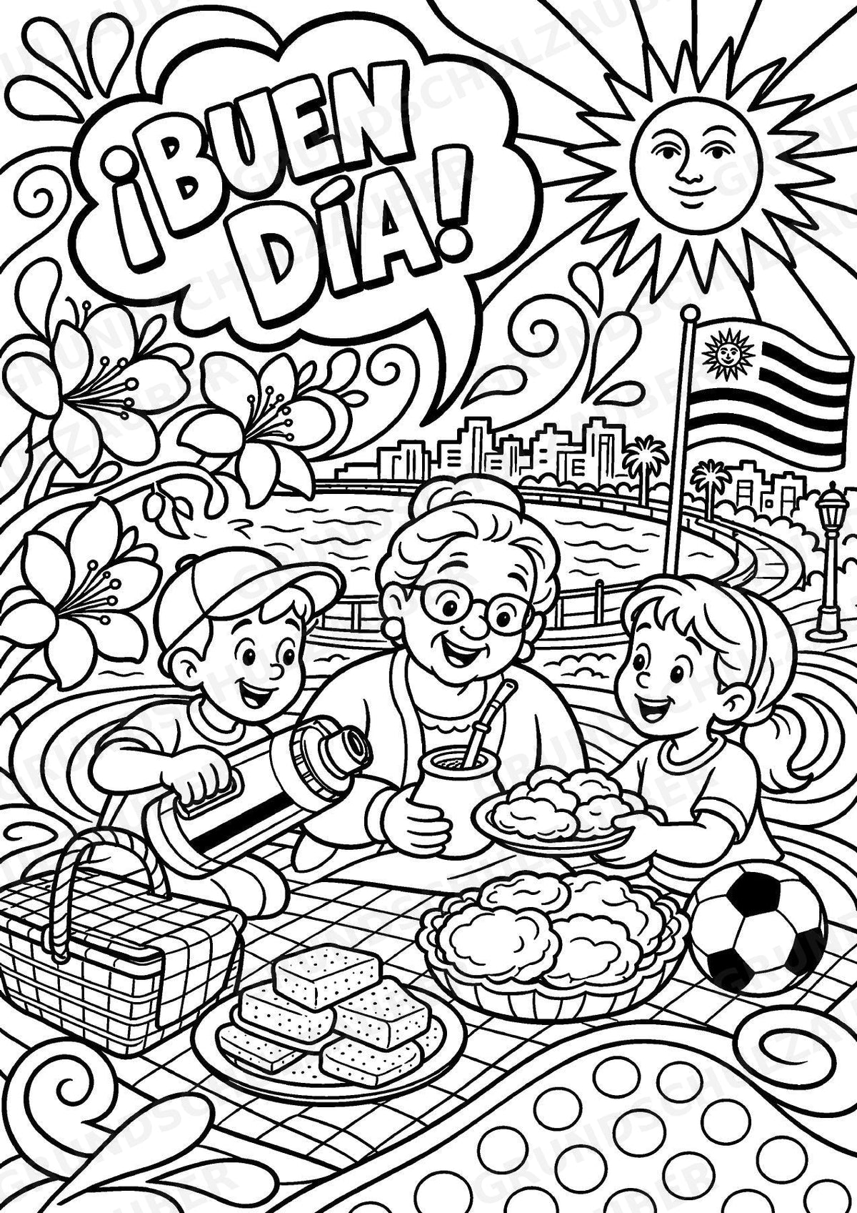 Uruguay POP Art Ausmalbilder 15 Malvorlagen – Materialseite 9