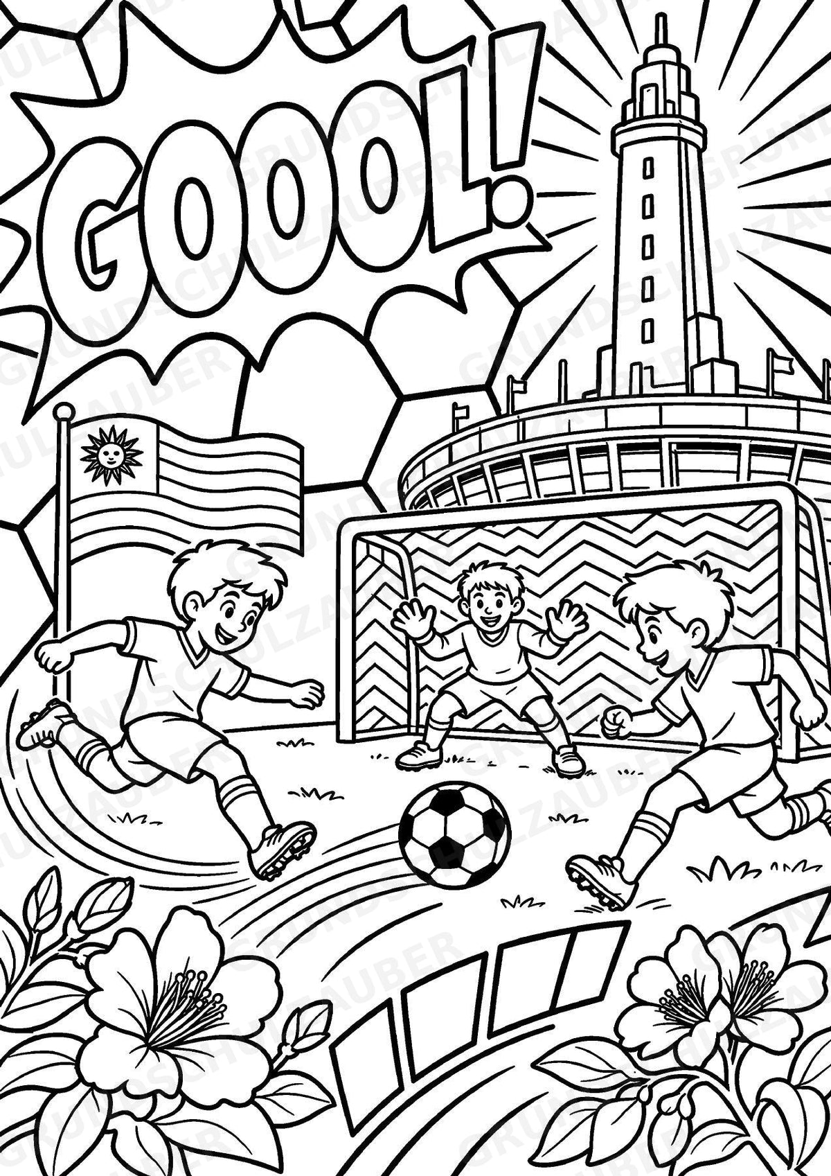Uruguay POP Art Ausmalbilder 15 Malvorlagen – Materialseite 15