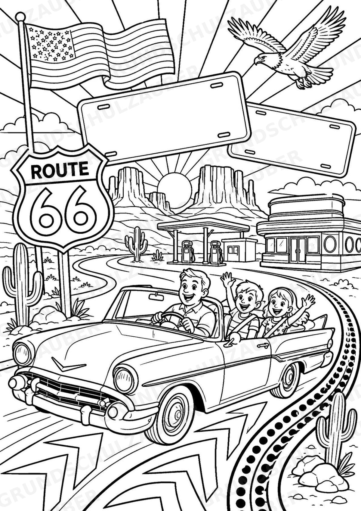 USA POP Art Ausmalbilder 15 Malvorlagen – Materialseite 5