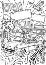 USA POP Art Ausmalbilder 15 Malvorlagen – Materialseite 5