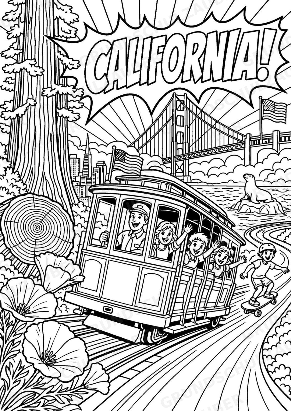 USA POP Art Ausmalbilder 15 Malvorlagen – Materialseite 11