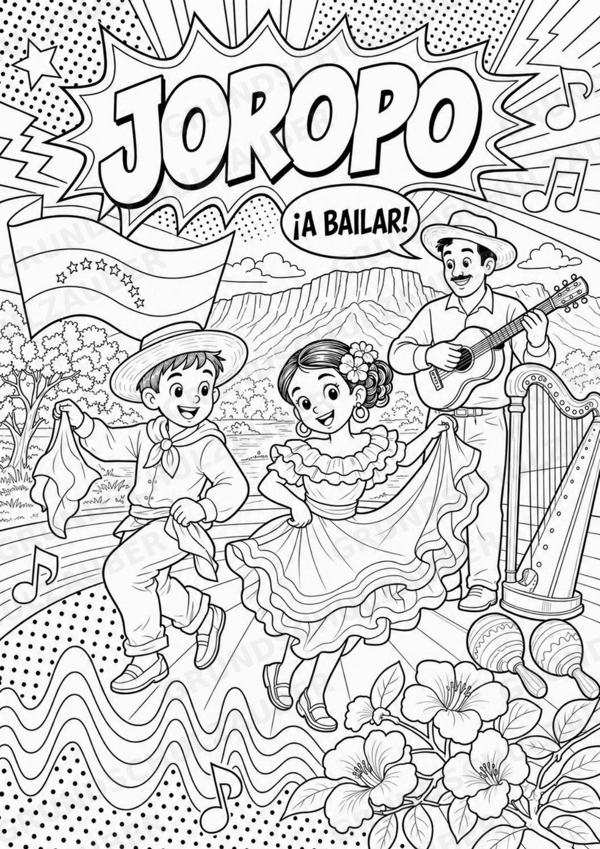 Venezuela POP Art Ausmalbilder 15 Malvorlagen – Materialseite 6