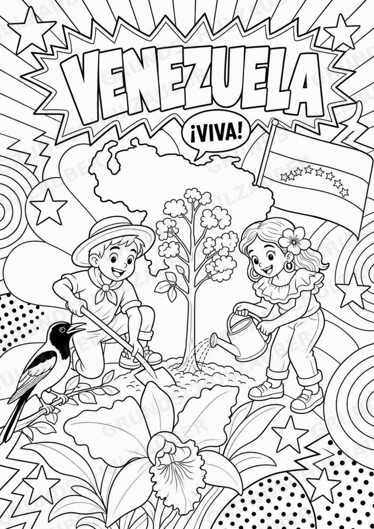 Venezuela POP Art Ausmalbilder 15 Malvorlagen – Materialseite 14
