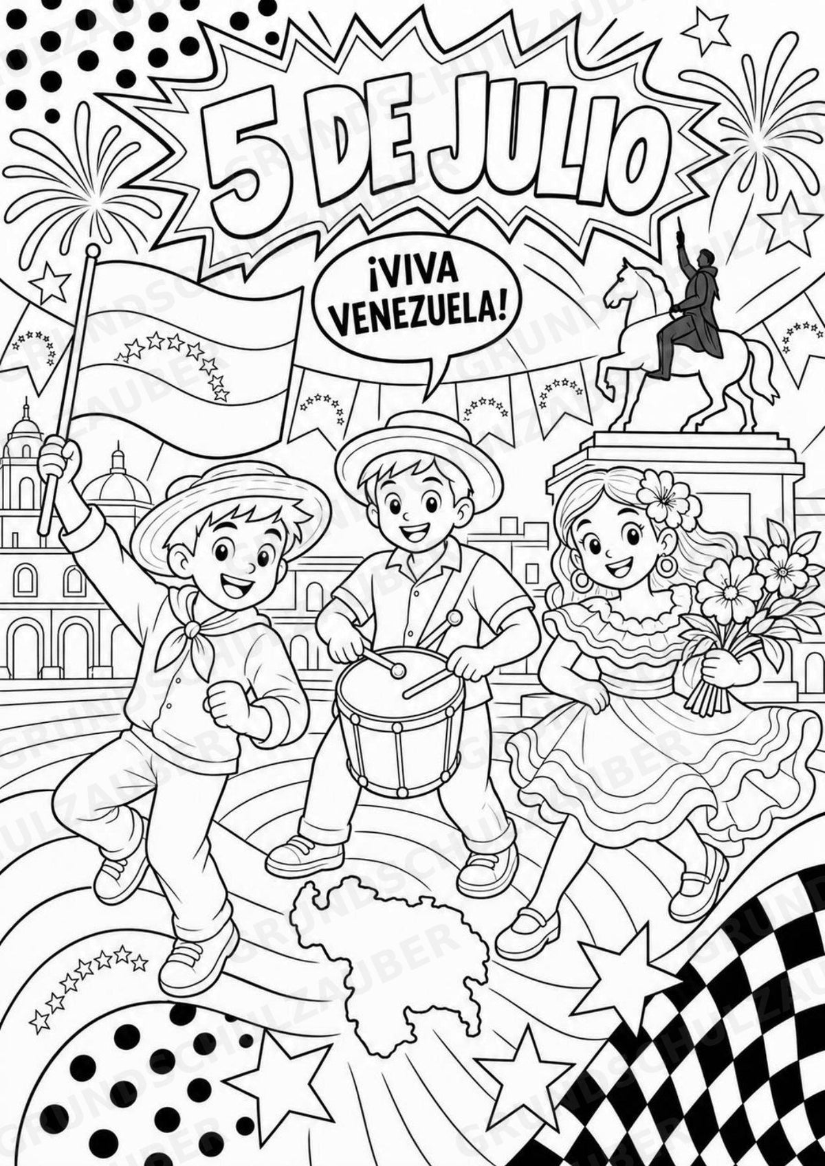Venezuela POP Art Ausmalbilder 15 Malvorlagen – Materialseite 16