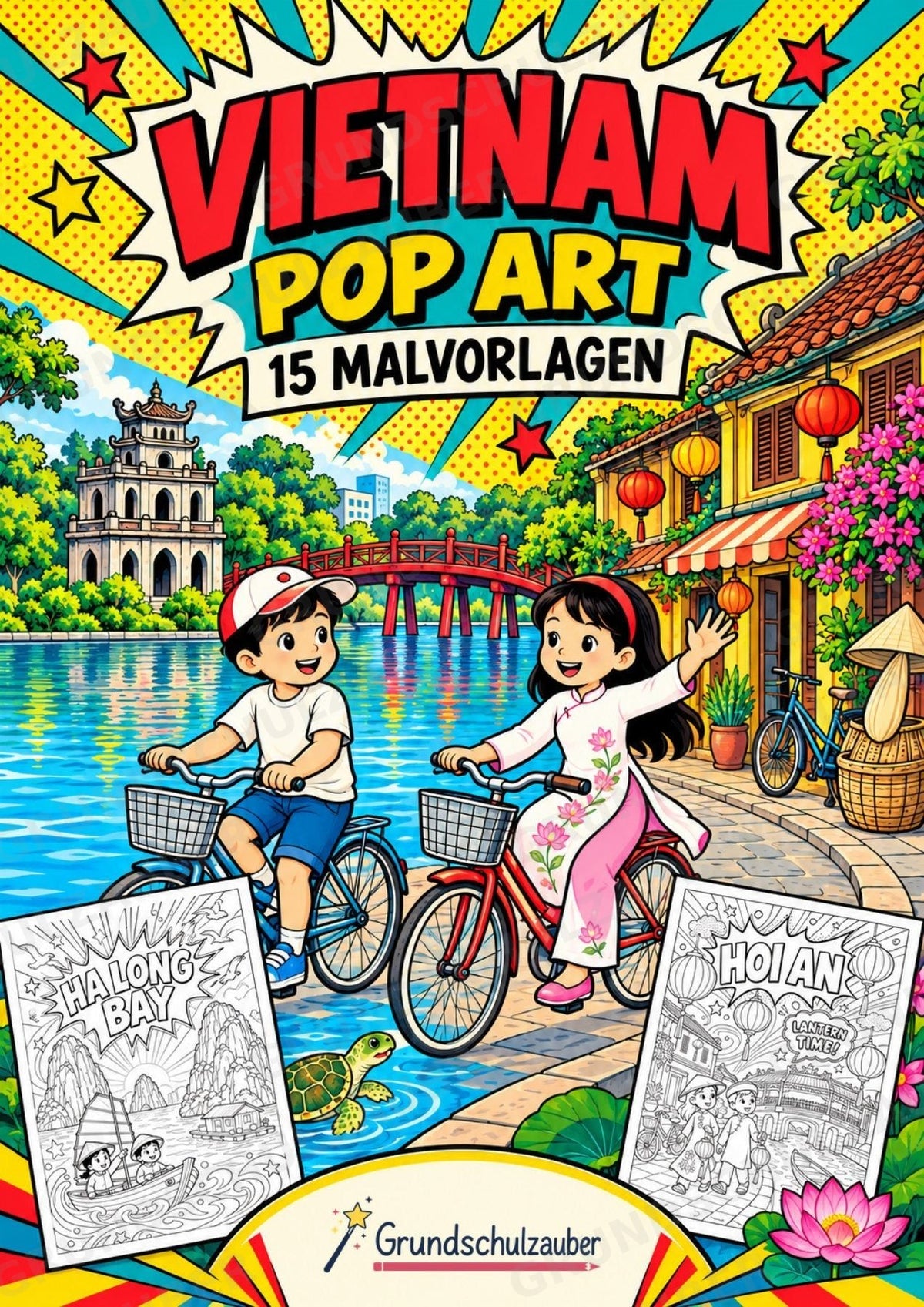 Vietnam POP Art Ausmalbilder 15 Malvorlagen – Cover