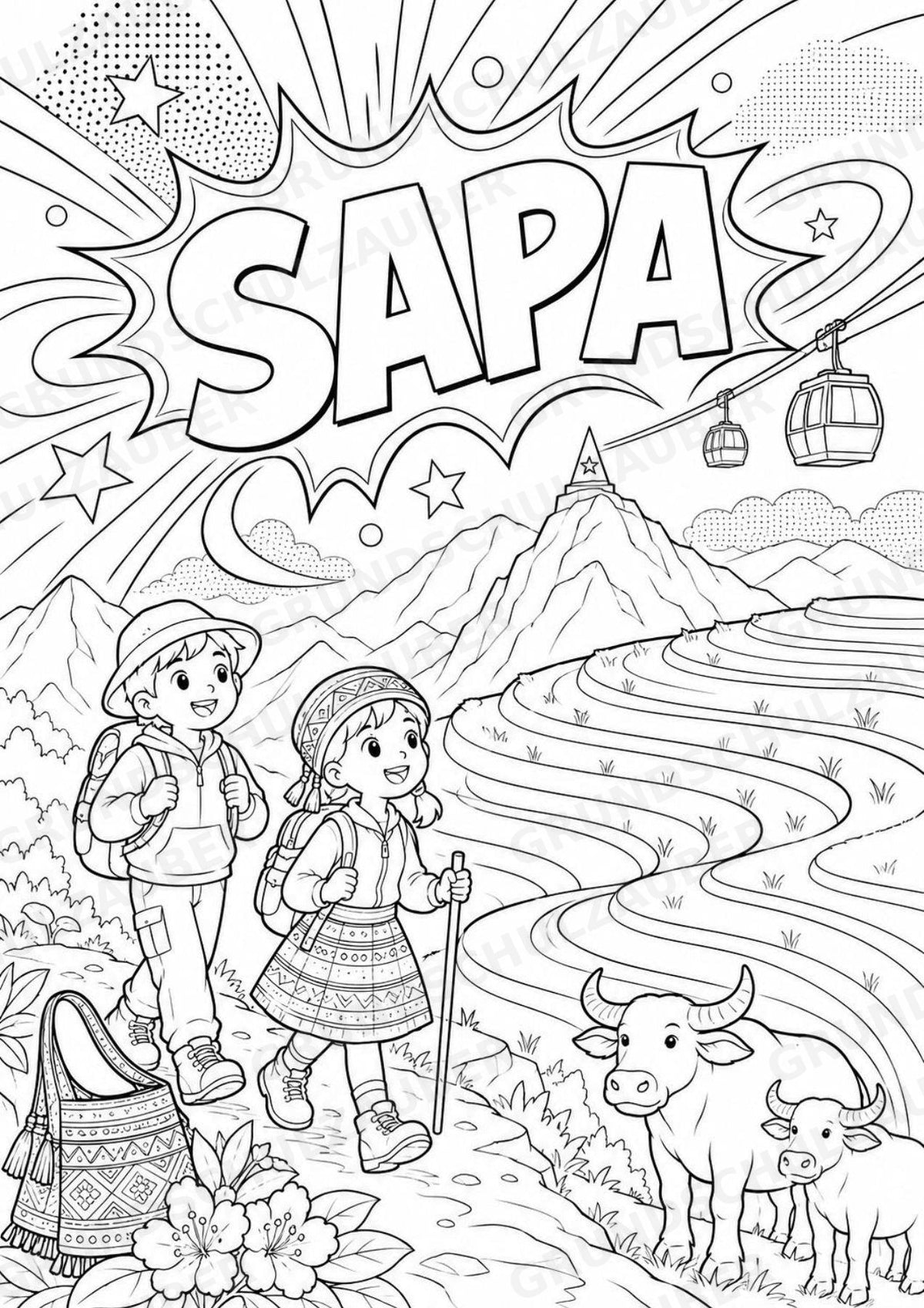 Vietnam POP Art Ausmalbilder 15 Malvorlagen – Materialseite 7